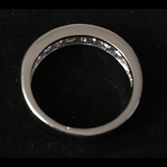 Silver CZ Band Stackable Ring 8 - Picture 5 of 9